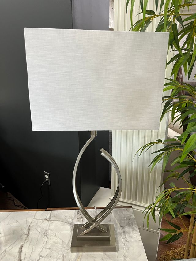 StyleCraft Brushed Steel Table Lamp 1