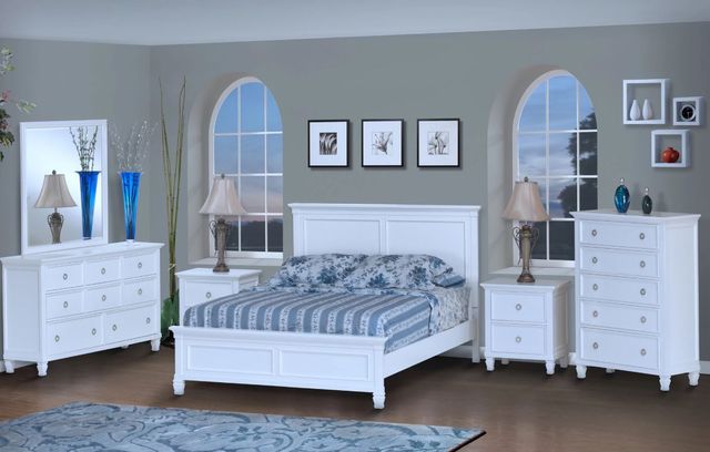 New Classic® Furniture Tamarack White Twin Bed 1