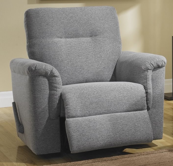 Elran Daphne Gray Swivel Rocker Recliner Chair Burkes