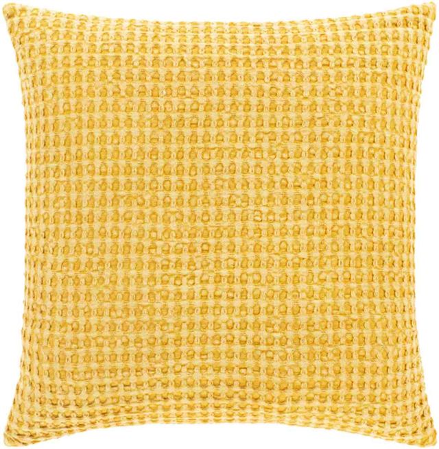 Surya Waffle Saffron 18"x18" Pillow Shell with Polyester Insert-0
