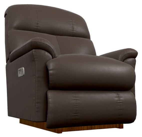 La Z Boy® Reed Walnut Leather Power Rocking Recliner With Headrest Meubles And Nous 8039