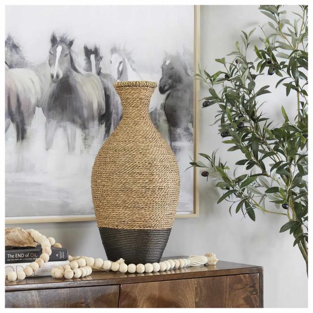 Uma Home Seagrass Tall Woven Vase-1