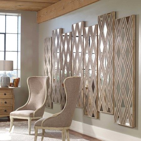 Uttermost® Tahira Geometric Argyle Pattern Wall Mirror-1