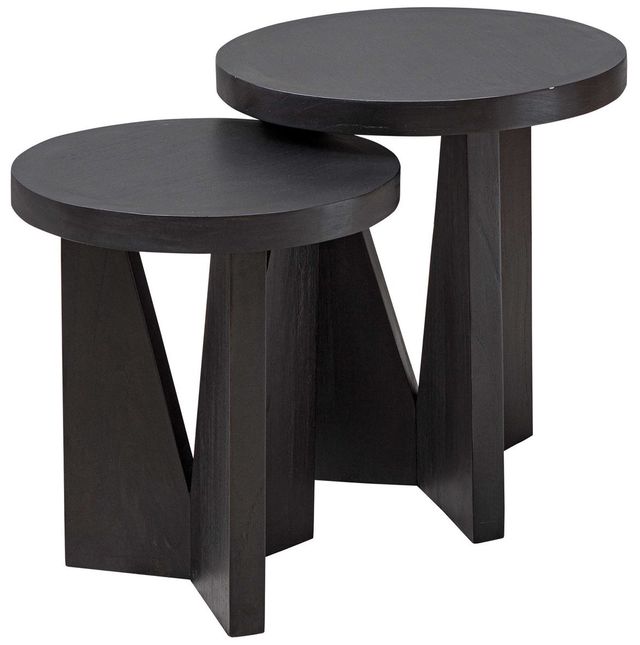 Uttermost® Nadette 2-Piece Dark Espresso Nesting Table Set-1
