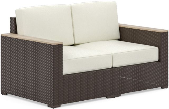 homestyles® Palm Springs 4-Piece Brown Outdoor Loveseat Set-1
