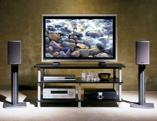 Sanus® Accurate Series Black Widescreen TV/AV Stand-2
