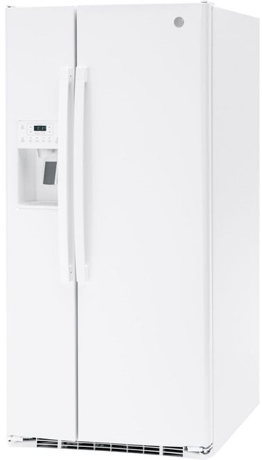 GE® 33 in. 23.0 Cu. Ft. White Side-by-Side Refrigerator-2