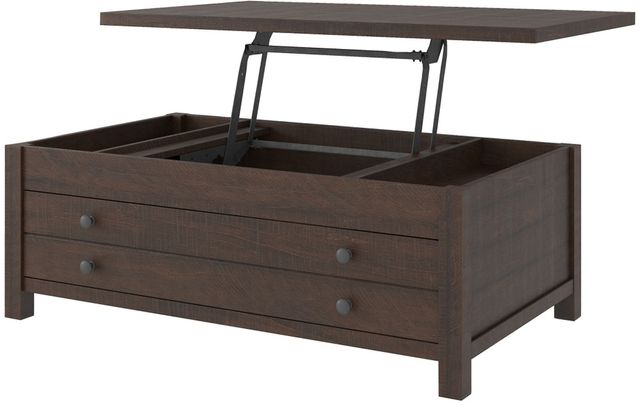 Signature Design by Ashley® Camiburg Warm Brown Rectangle Lift Top Cocktail Table 6