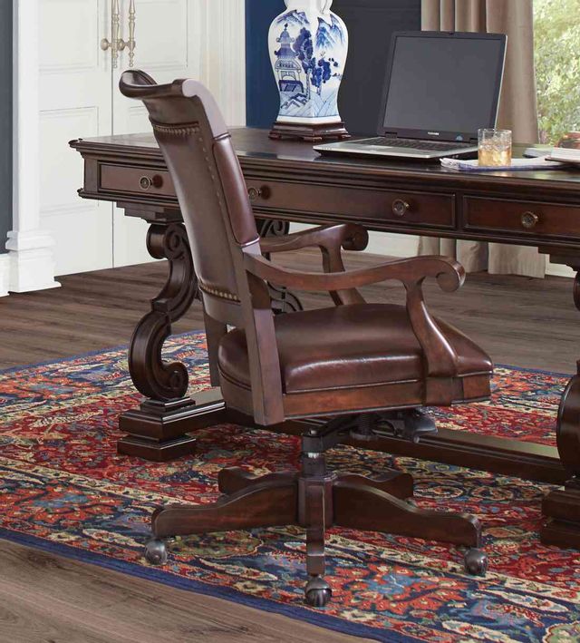 Aspenhome® Sheffield Warm Rubbed Brown Office Arm Chair 1