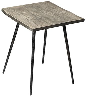 Dovetail Furniture Velez Sandblast Grey/Distressed Black End Table 1