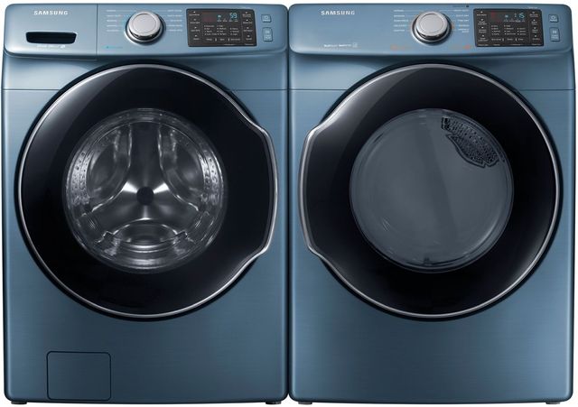 Samsung 7.4 Cu. Ft. Azure Blue Front Load Gas Dryer 5