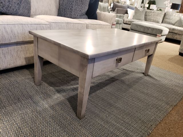Durham Furniture 2 Drawer 48 x 24" Cocktail Table- Solid Accents