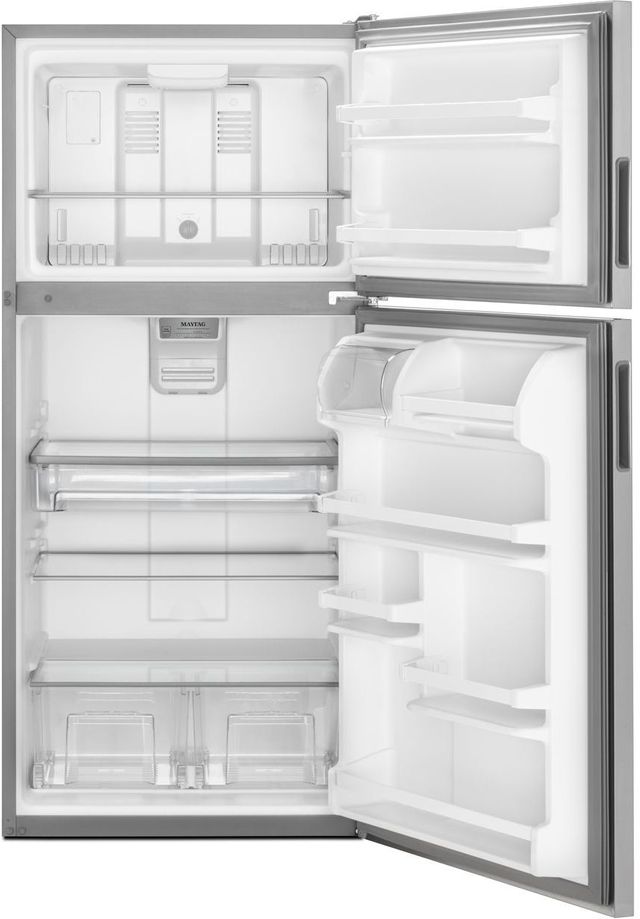 Maytag® 20.51 Cu. Ft. Monochromatic Stainless Steel Top Freezer Refrigerator 1