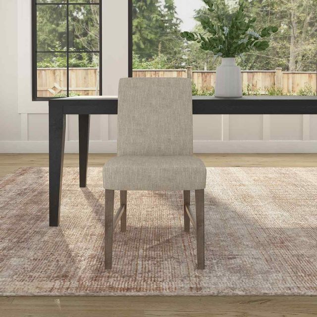 Flexsteel® Chevron Light Oak/Stone Gray Upholstered Dining Chair 6
