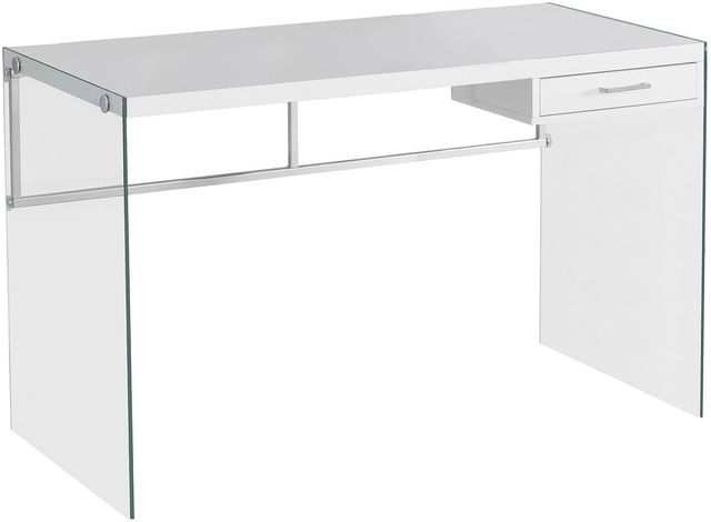 Dropship 48 X 24 Inches Tempered Glass Standing Desk With Metal