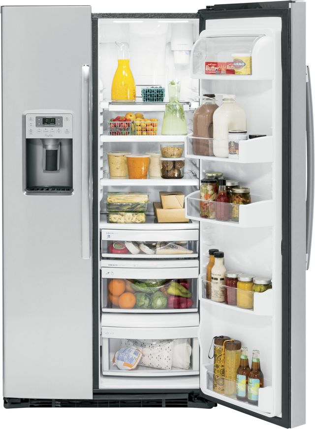 GE® Profile™ 21.94 Cu. Ft. Stainless Steel Counter-Depth Side-By-Side Refrigerator 3