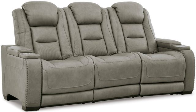 Signature Design by Ashley® The Man-Den 3-Piece Gray Power Reclining Living Room Seating Set-1