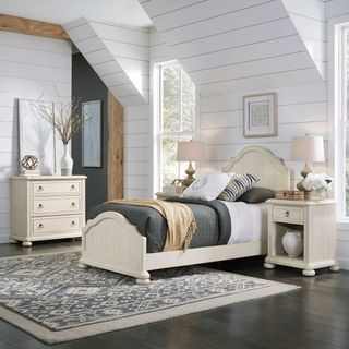 homestyles® Chambre 3-Piece Antiqued White Twin Bedroom Set