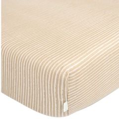 Cariloha Bamboo Viscose Stripes Stone Crib Fitted Sheet