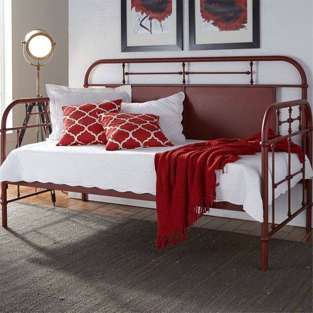 Liberty Furniture Vintage Red Twin Metal Day Youth Bed 1
