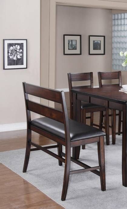 Crown Mark Maldives 6 Piece Counter High Dining Table Set with Bench-1