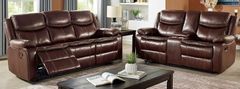 Furniture of America® Jeanna 2 Piece Brown Living Room Set