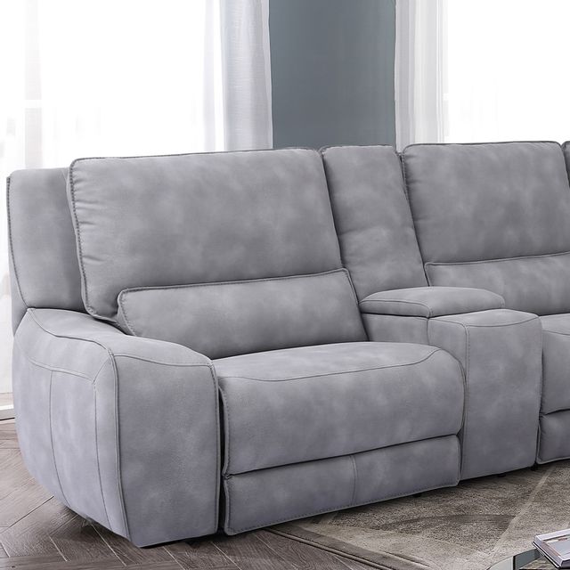 Cheers Enzo Charcoal 6-Piece Power Reclining Sectional with Power Headrest-1