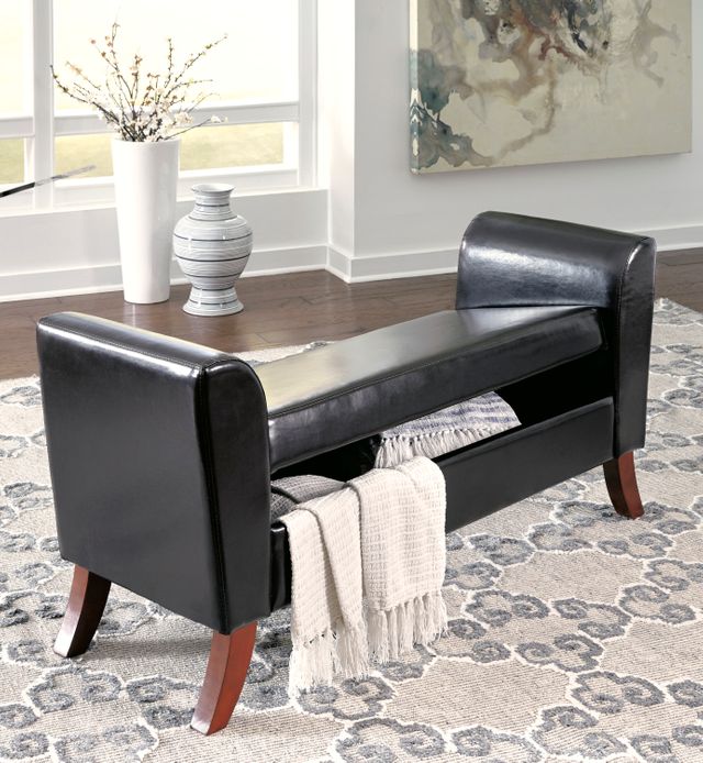 Signature Design by Ashley® Benches Brown Upholstered Storage Bench-2