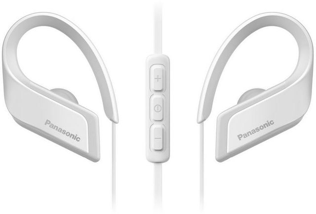 Panasonic® Ultra-Light WINGS White Wireless Bluetooth® Sport Clip Headphones