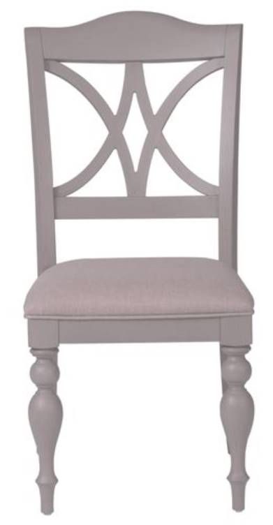 Liberty Summer House Dove Grey Slat Back Side Chair 1