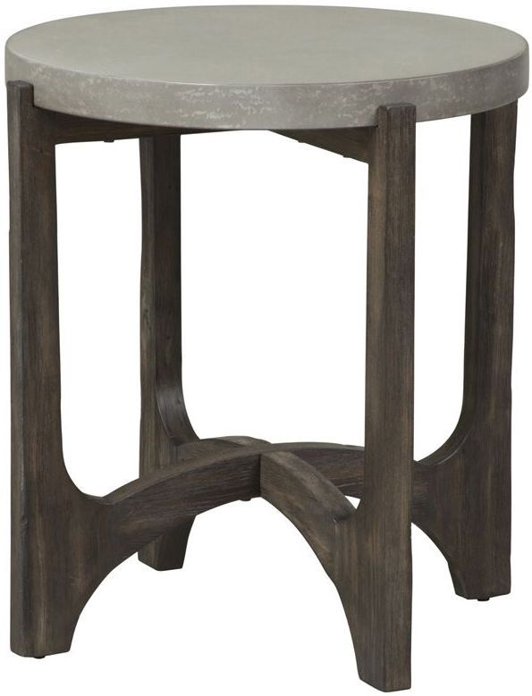 Liberty Furniture Cascade Wire Brush Rustic Brown End Table-1