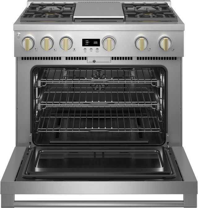 Monogram® Statement Collection 36" Stainless Steel Pro Style Gas Range-3