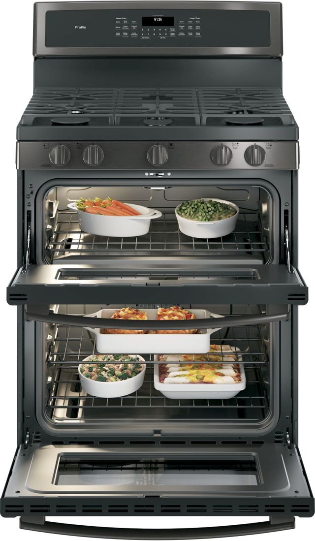 GE Profile™ Series 30" Stainless Steel Free Standing Gas Double Oven Convection Range 27