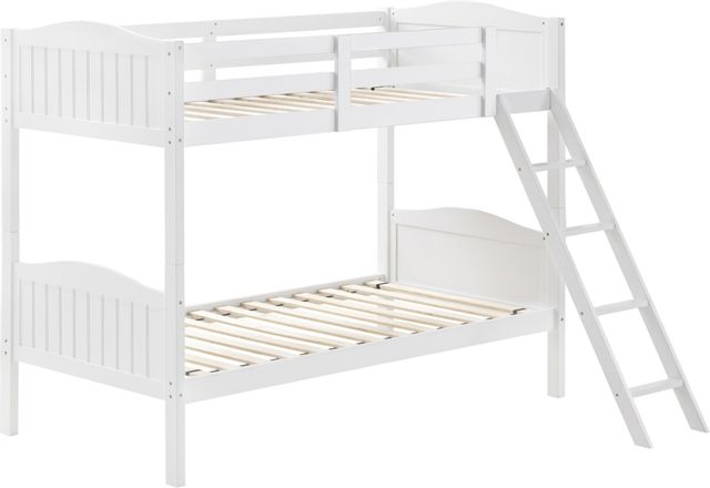 Coaster® Littleton White Twin/Twin Bunk Bed-0