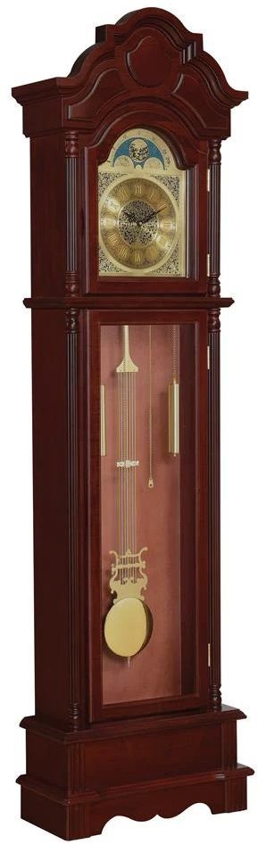 Coaster® Diggory Brown Red/Clear Grandfather Clock