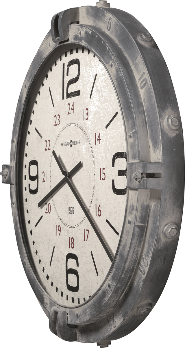 Howard Miller® Seven Seas Antique Dusty Gray Metal Wall Clock 1