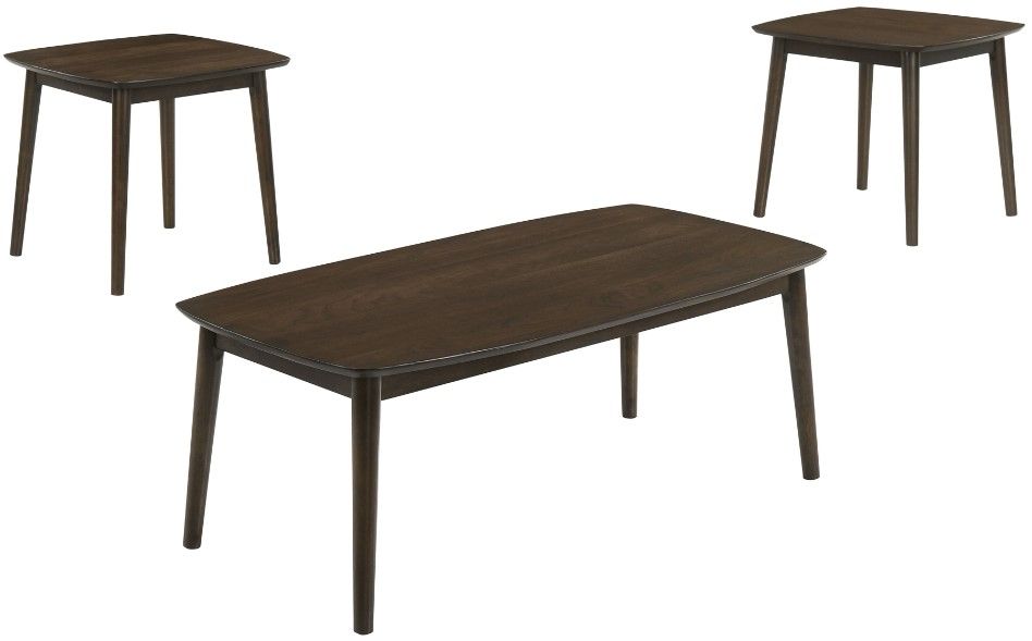 New Classic® Home Furnishings Felix 3 Piece Dark Walnut Living Room Table Set Bob Mills Furniture