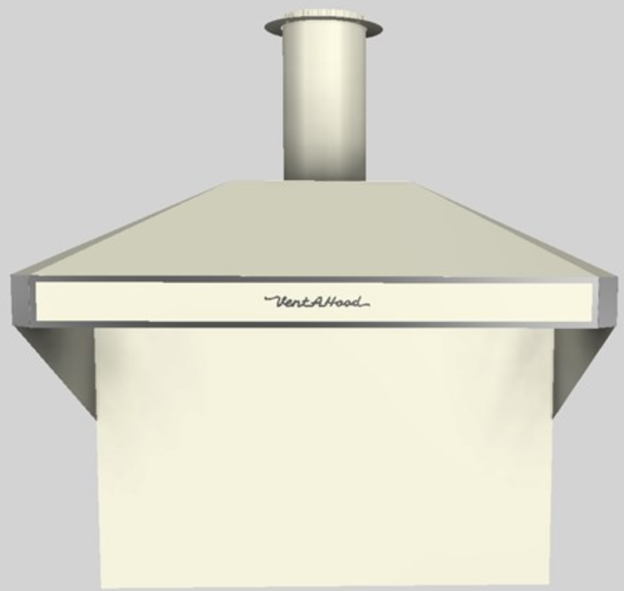 Vent-A-Hood® A Series 48" Biscuit Retro Style Wall Mounted Range Hood