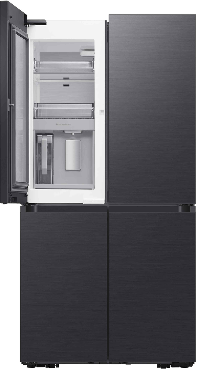 Samsung Bespoke 29.0 Cu. Ft. Matte Black Steel 4-Door Flex French Door Refrigerator in Customizable Panel 4