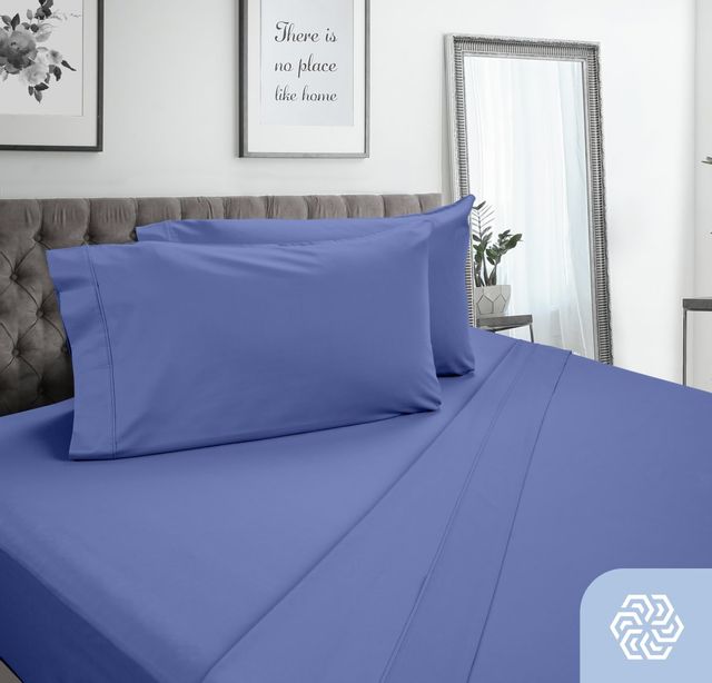 DreamFit® DreamCool™ Pima Cotton Blue Queen Sheet Set 19