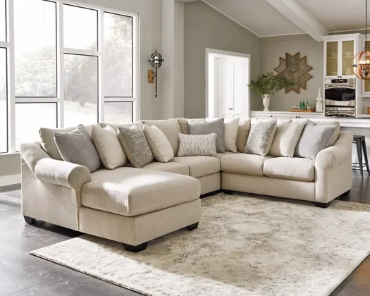 Ashley® Carnaby 4-Piece Linen Sectional Sofa 1
