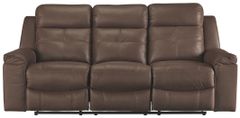 Jakeston Manual Reclining Sofa (Brown)
