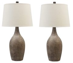 Signature Design by Ashley® Laelman Set of 2 Brown/Gray Table Lamps
