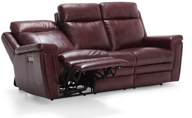 Canapé inclinable motorisé Asher en tissu rouge Palliser Furniture® 1