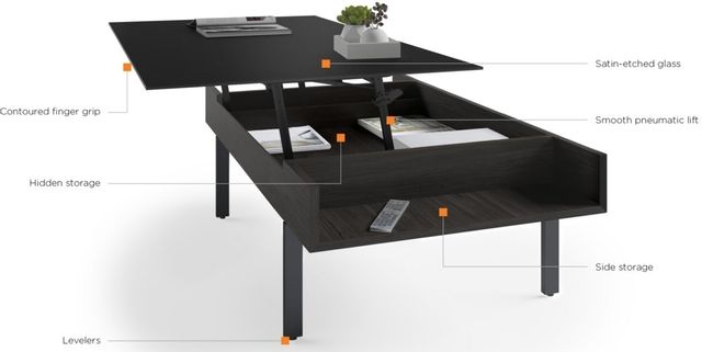 BDI Reveal™ Charcoal Stained Ash Lift Coffee Table 3