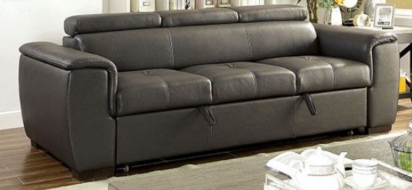 Furniture of America® Holywell Gray Sleeper Sofa 0