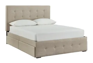 Signature Design by Ashley® Gladdinson Gray Queen Upholstered Storage Bed
