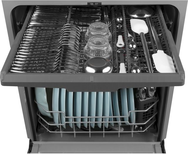GE® 24" Black Slate Built In Dishwasher 3