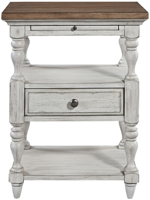 Liberty Furniture Farmhouse Reimagined Antique White Chestnut Nightstand 2
