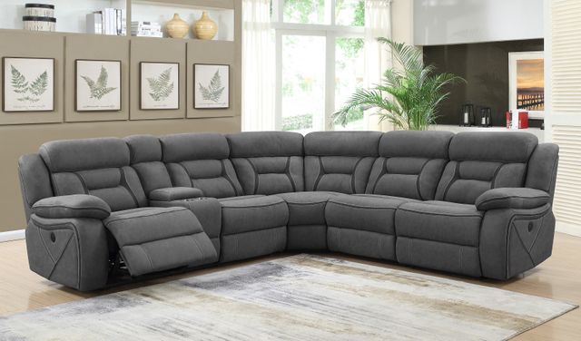 Coaster® Camargue Gray Power Reclining Sectional 6